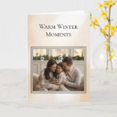 Family Photo Christmas Card Kaart (Gele Bloem)