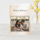 Family Photo Christmas Card Kaart (Gele Bloem)