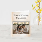 Family Photo Christmas Card Kaart (Gele Bloem)