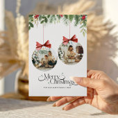 Family Photo Christmas Card Template Minimalist Feestdagenkaart