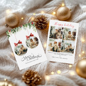 Family Photo Christmas Card Template Minimalist Feestdagenkaart