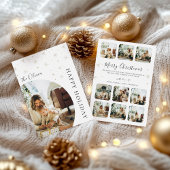 Family Photo Christmas Holiday Card Minimalist Feestdagenkaart