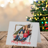  Family Photo Christmas Personalize Holiday Card  Kaart
