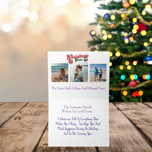  Family Photo Christmas Personalize Holiday Card  Kaart