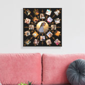 Family Photo Collage 21 Afbeeldingen  Black Gold Canvas Afdruk (Insitu (Woonkamer))