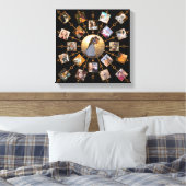 Family Photo Collage 21 Afbeeldingen  Black Gold Canvas Afdruk (Insitu (Slaapkamer))