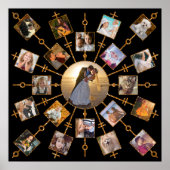 Family Photo Collage 21 Afbeeldingen  Black Gold Poster (Voorkant)