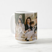 Family Photo Collage 3 Foto's Aangepaste tekst Koffiemok (Voorkant links)