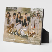 Family Photo Collage 3-typografie met fotoscript Fotoplaat (Zijkant)