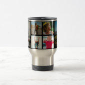 Family Photo Collage 6 foto's en aangepaste tekst Reisbeker (Center)