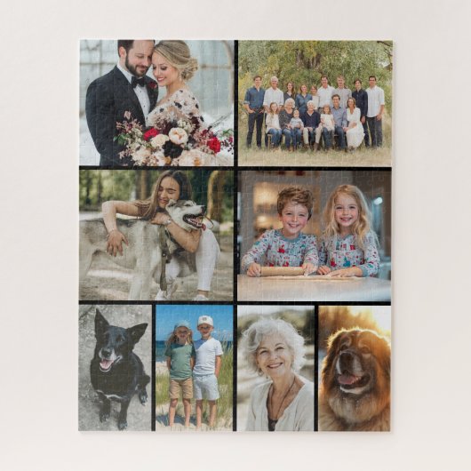 Family Photo Collage 8 Images Custom Legpuzzel (Verticaal)