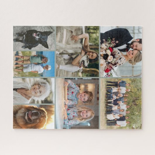 Family Photo Collage 8 Images Custom Legpuzzel (Horizontaal)