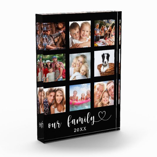 Family photo collage black  fotoblokken (Links)