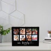 Family photo collage black love heart script fotoblokken