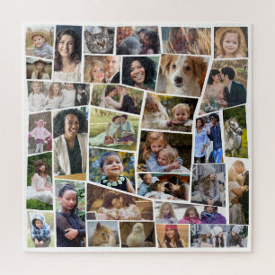 Family Photo Collage Easy Sjabloon 33 Cut Out Pics Legpuzzel