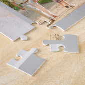 Family Photo Collage Grey Masonry Grid Custom Legpuzzel (Zijkant)