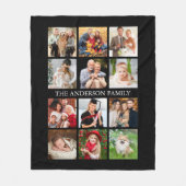 Family Photo Collage - Kies uw kleur Fleece Deken (Voorkant)