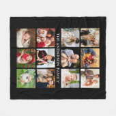 Family Photo Collage - Kies uw kleur Fleece Deken (Voorkant (Horizontaal))