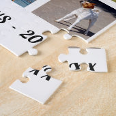 Family Photo Collage Monogram Legpuzzel (Zijkant)