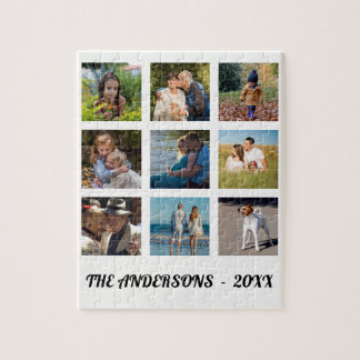 Family Photo Collage Monogram Legpuzzel