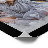 Family Photo Collage Monogrammed 7 Afbeeldingen Bl Poster (Hoek)