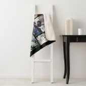 Family Photo Collage Monogrammed 7 Afbeeldingen Bl Sherpa Deken (In situ)