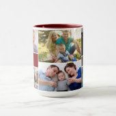 Family Photo Collage Personalized Reunion Red Mok (Midden)