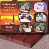 Family Photo Collage Sunset 1124 Art Canvas Afdruk