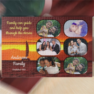 Family Photo Collage Sunset 1124 Legpuzzel