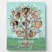 Family Photo Collage Tree 8 Afbeeldingen + Name Ea Fotoplaat (Voorkant)