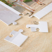 Family Photo Collage White Masonry Grid Custom Legpuzzel (Zijkant)