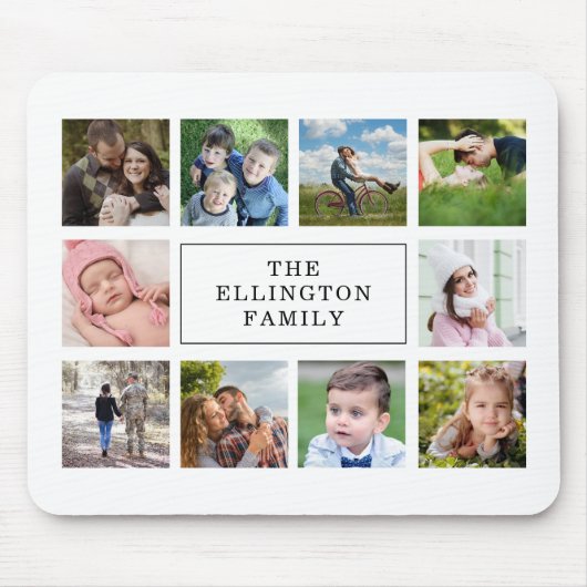 Family Photo Collage White Muismat (Voorkant)