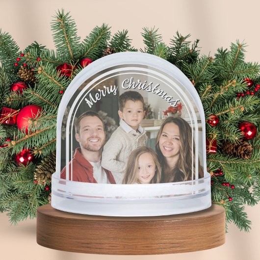 Family Photo Custom Christmas Holiday Gift Sneeuwbol