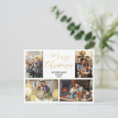 Family Photo Custom Kerstmis Wenskaart Feestdagenkaart (Staand voorkant)