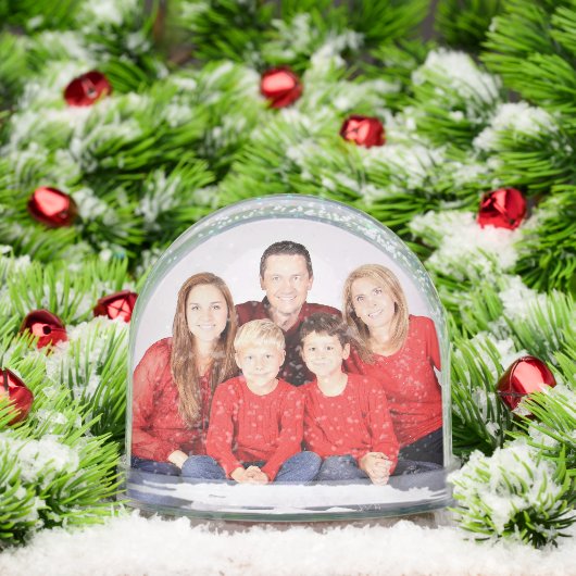 FAMILY PHOTO CUSTOM SNOW GLOBE SNEEUWBOL (Kerstmis)