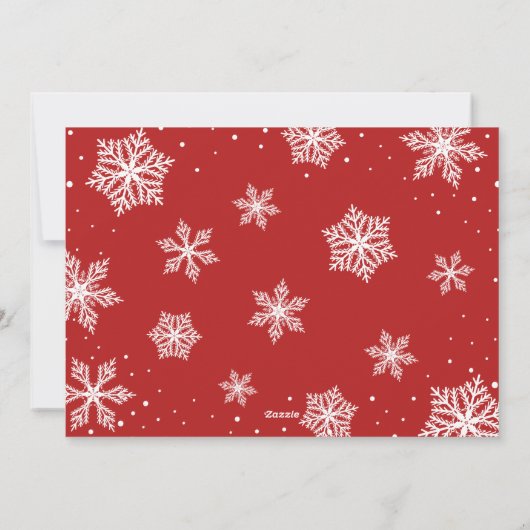 Family Photo Cute Gnome Red Merry kerst Feestdagenkaart (Achterkant)