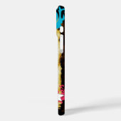 Family Photo Damask Burnt Edge iPhone Case (Achterkant / Links)