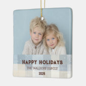 Family Photo Elegant Christmas Ornament (Links)