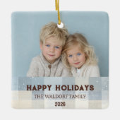 Family Photo Elegant Christmas Ornament (Voorkant)