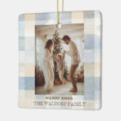 Family Photo Elegant Christmas Ornament (Links)