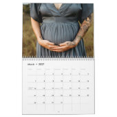 Family Photo Elegant Script Black  Kalender (Mar 2027)