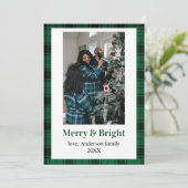 Family Photo Flannel-kerstkaart Kaart (Staand voorkant)