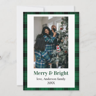 Family Photo Flannel-kerstkaart Kaart