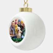 Family Photo Green Keramische Bal Ornament (Rechts)