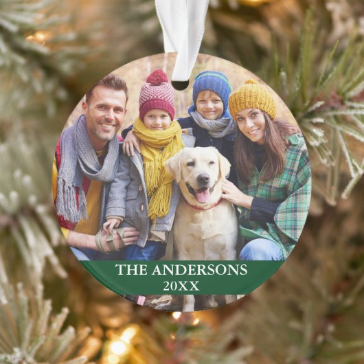 Family Photo Green Ornament (Boom)