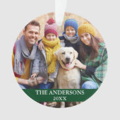 Family Photo Green Ornament (voorkant)
