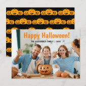 Family Photo Happy Halloween Notitiekaartje (Voorkant / Achterkant)