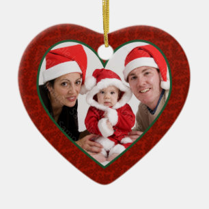 Family Photo Heart Lijst kerstversiering Keramisch Ornament