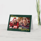 Family Photo Holiday Card Custom Christmas Bedankkaart (Voorkant)
