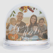 Family photo keepsake Thanksgiving fall decor Sneeuwbol (Voorkant)